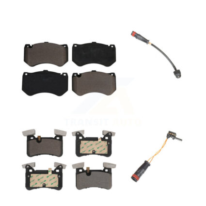 Front Rear Ceramic Disc Brake Pads And Wear Sensors Kit For Mercedes-Benz C63 AMG S KTW-100243