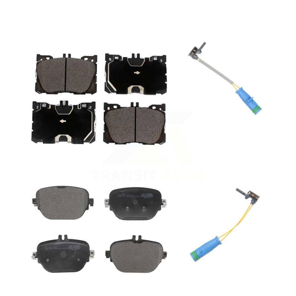 Front Rear Ceramic Brake Pad And Wear Sensor Kit For 2019-2020 Mercedes-Benz E53 AMG 3.0L KTW-100255