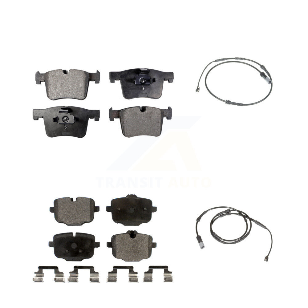 Front Rear Ceramic Disc Brake Pads And Wear Sensors Kit For 2012 BMW X3 From 10 11 KTW-100257