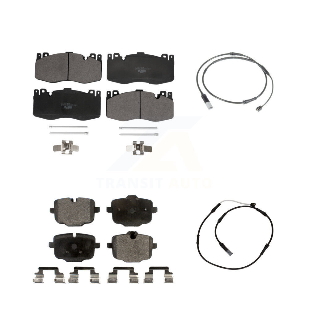 Front Rear Ceramic Disc Brake Pads And Wear Sensors Kit For BMW M6 Gran Coupe KTW-100262