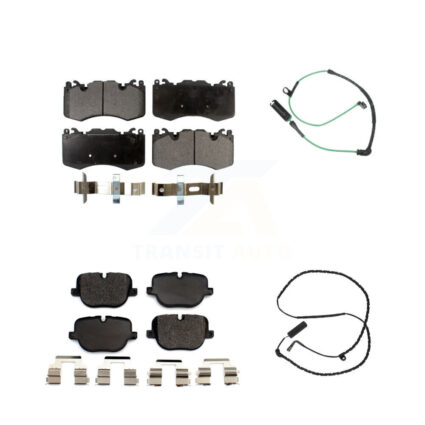 Front Rear Ceramic Disc Brake Pads And Wear Sensors Kit For Land Rover Range KTW-100264