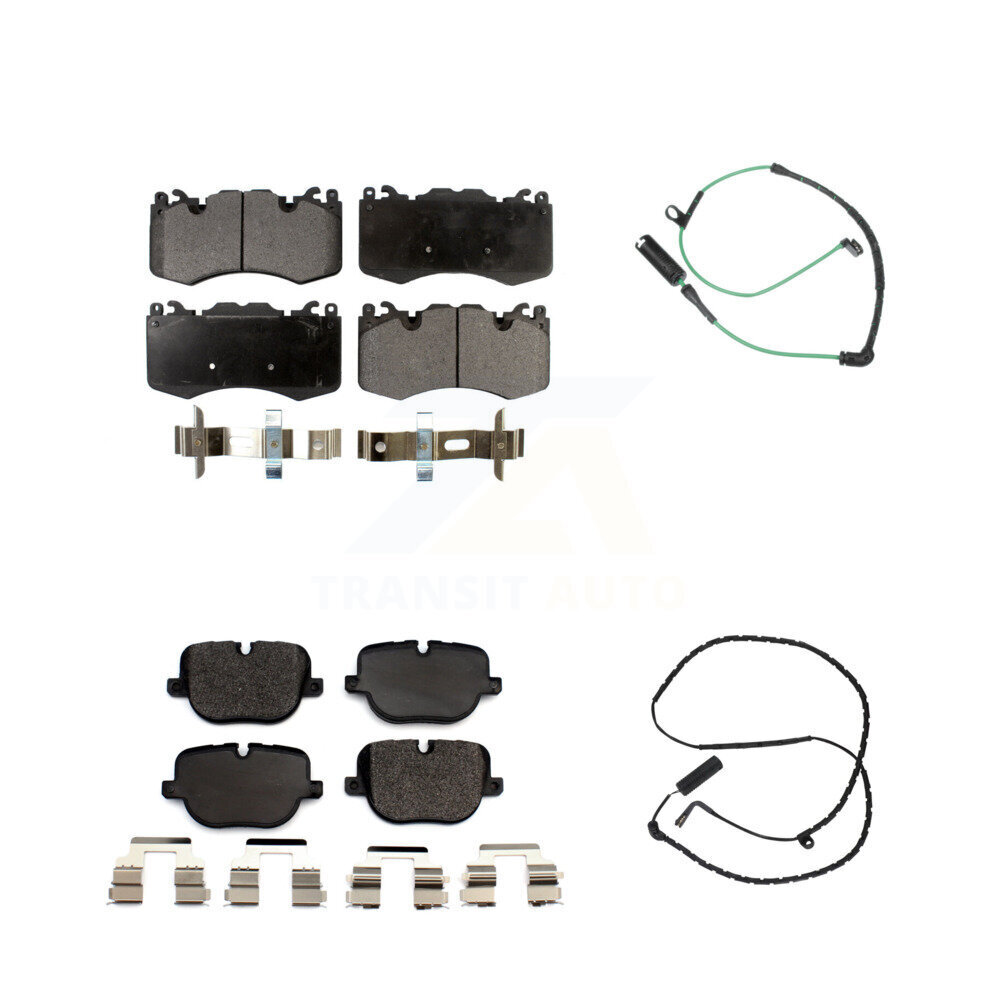 Front Rear Ceramic Disc Brake Pads And Wear Sensors Kit For Land Rover Range KTW-100264
