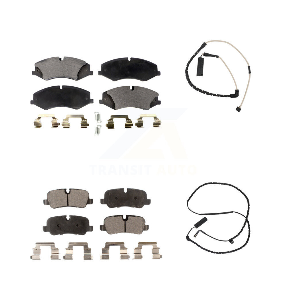 Front Rear Ceramic Disc Brake Pads And Wear Sensors Kit For Land Rover Range KTW-100265