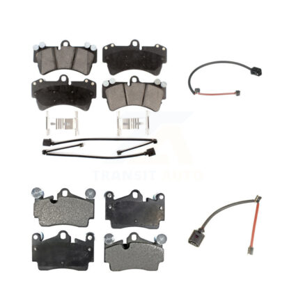 Front Rear Ceramic Disc Brake Pads And Extra Wear Sensors Kit For Audi Q7 Porsche Cayenne KTW-100297