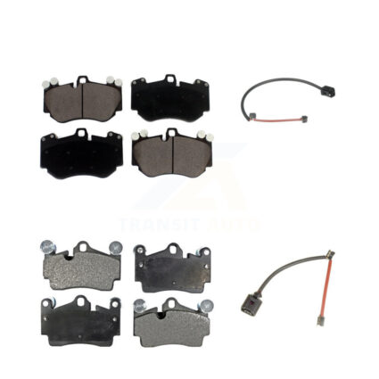 Front Rear Ceramic Disc Brake Pads And Wear Sensors Kit For Porsche Cayenne KTW-100299