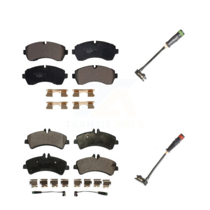 Front Rear Ceramic Disc Brake Pad & Extra Wear Sensor Kit For Mercedes-Benz Sprinter 3500 KTW-100309