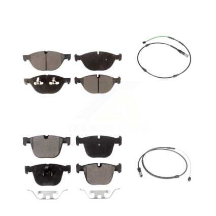 Front Rear Ceramic Disc Brake Pads And Wear Sensors Kit For BMW X5 X6 xDrive50i with 4.4L KTW-100322