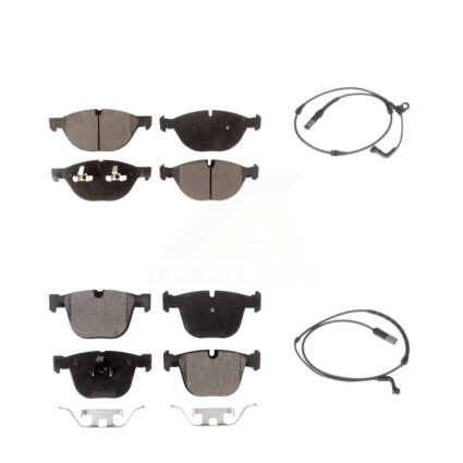 Front Rear Ceramic Disc Brake Pads And Wear Sensors Kit For 2009 BMW X6 xDrive50i KTW-100338