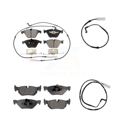 Front Rear Ceramic Disc Brake Pads And Extra Wear Sensors Kit For 2008 BMW 328i 3.0L KTW-100354