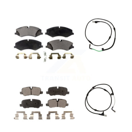 Front Rear Ceramic Disc Brake Pads And Wear Sensors Kit For Land Rover LR4 KTW-100357