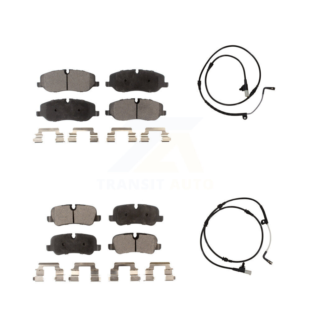 Front Rear Ceramic Disc Brake Pads And Wear Sensors Kit For Land Rover Range Sport KTW-100362