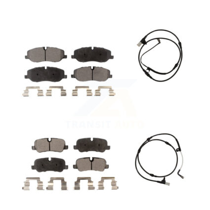 Front Rear Ceramic Disc Brake Pads And Wear Sensors Kit For Land Rover Range Sport KTW-100363