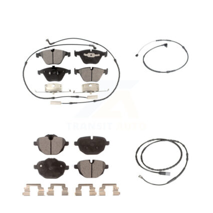 Front Rear Ceramic Disc Brake Pads And Extra Wear Sensors Kit For BMW Z4 KTW-100370