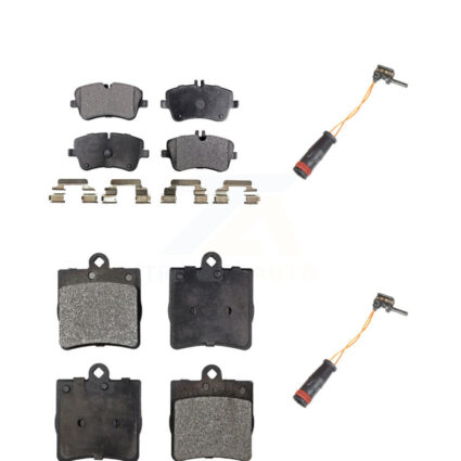 Front Rear Ceramic Disc Brake Pads And Wear Sensors Kit For Mercedes-Benz C230 C240 KTW-100374