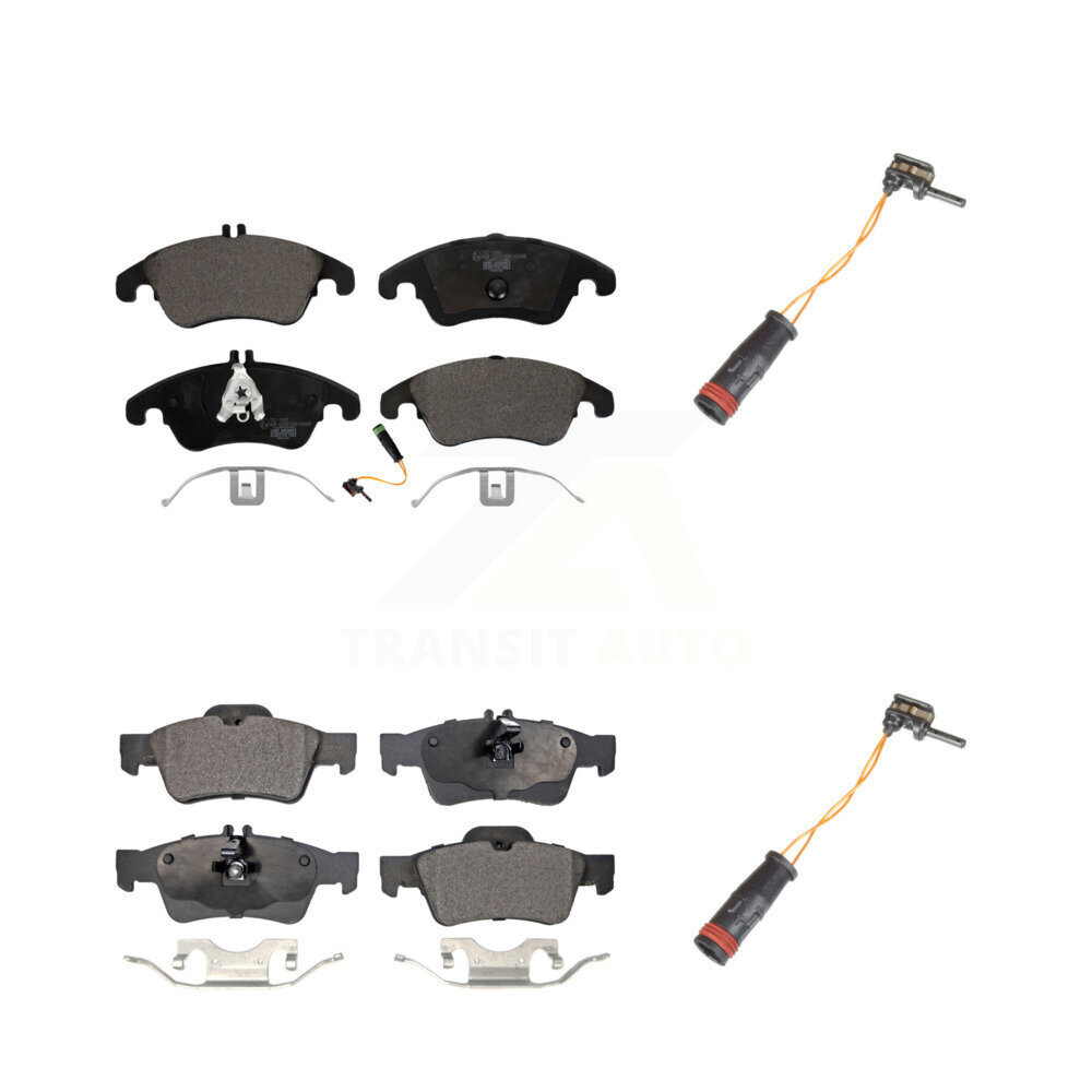 Front Rear Ceramic Brake Pad And Extra Wear Sensor Kit For Mercedes-Benz E350 E250 CLS400 KTW-100397