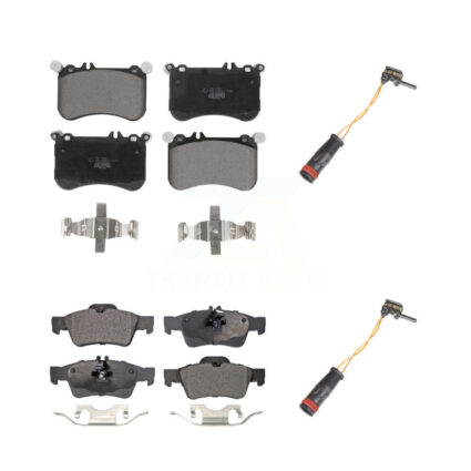 Front Rear Ceramic Disc Brake Pads And Wear Sensors Kit For Mercedes-Benz CLS550 E550 KTW-100398