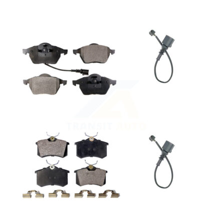 Front Rear Ceramic Disc Brake Pads And Extra Wear Sensors Kit For 2003-2006 Audi TT 1.8L KTW-100399