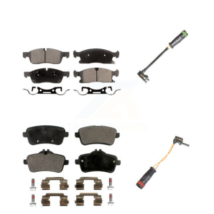 Front Rear Ceramic Brake Pads Wear Sensor Kit For Mercedes-Benz GLE400 GL350 GLS450 GL450 KTW-100401