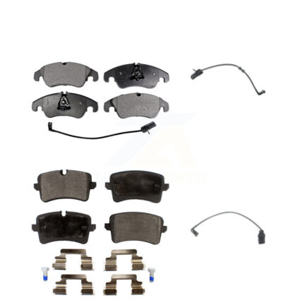 Front Rear Ceramic Disc Brake Pads And Extra Wear Sensors Kit For Audi A7 Quattro A6 KTW-100404