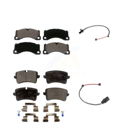 Front Rear Ceramic Disc Brake Pads & Wear Sensor Kit For Porsche Macan with Rotor KTW-100409