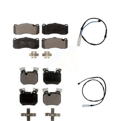 Front Rear Ceramic Disc Brake Pads And Wear Sensors Kit For BMW 135i 3.0L KTW-100420
