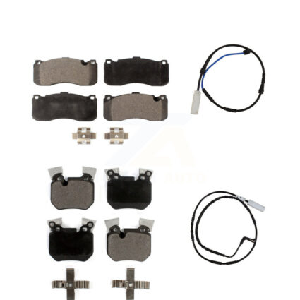 Front Rear Ceramic Disc Brake Pads And Wear Sensors Kit For BMW 135i 135is 3.0L KTW-100421