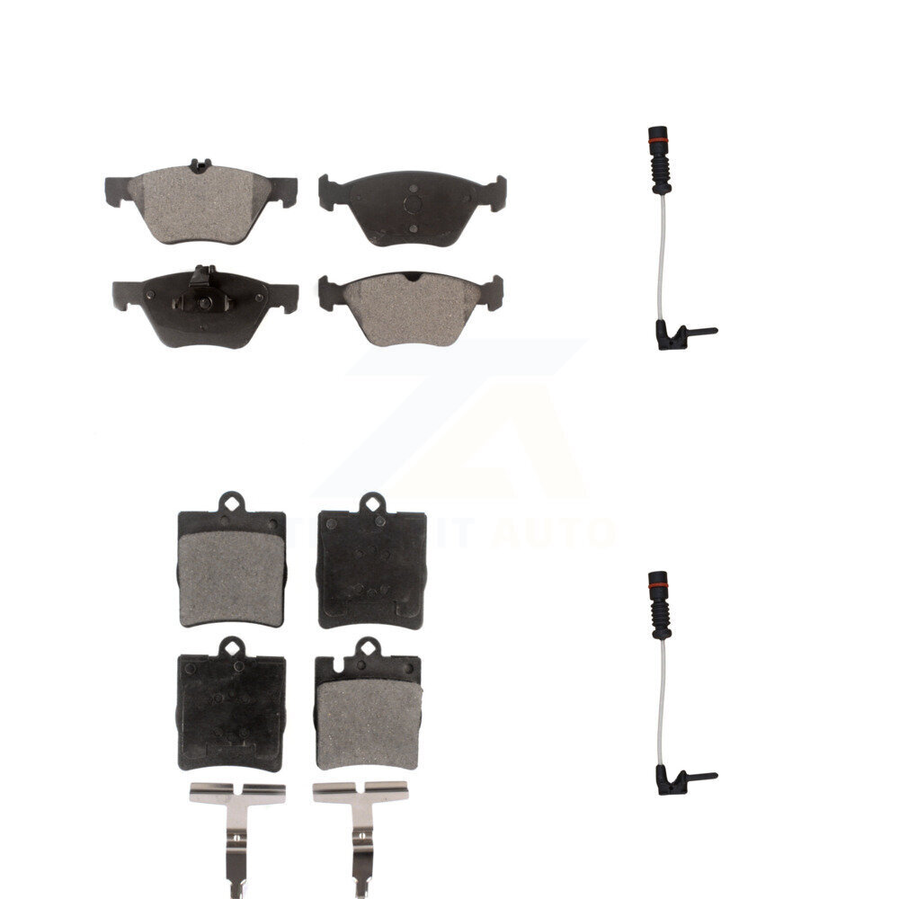 Front Rear Ceramic Disc Brake Pads And Wear Sensor Kit For Mercedes-Benz E320 CLK320 E430 KTW-100427