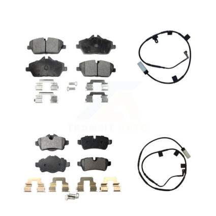 Front Rear Ceramic Disc Brake Pads And Wear Sensors Kit For Mini Cooper KTW-100430
