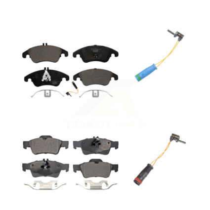 Front Rear Ceramic Disc Brake Pads And Extra Wear Sensors Kit For Mercedes-Benz E400 KTW-100443