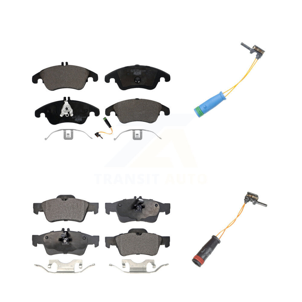 Front Rear Ceramic Disc Brake Pads And Extra Wear Sensors Kit For Mercedes-Benz E400 KTW-100443