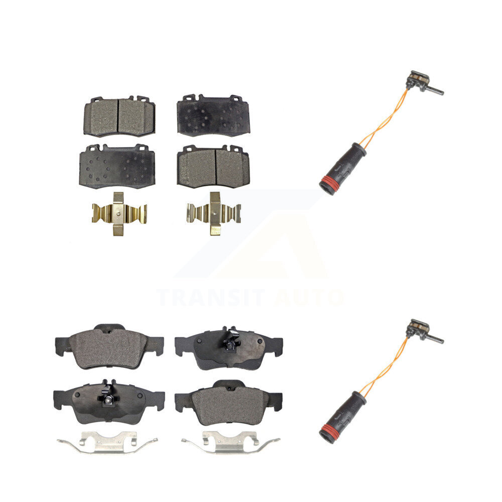 Front Rear Ceramic Brake Pad Wear Sensor Kit For Mercedes-Benz E350 SL500 SL550 E550 S500 KTW-100444