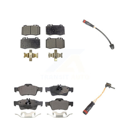 Front Rear Ceramic Brake Pad & Wear Sensor Kit For Mercedes-Benz SL500 with Sport Package KTW-100445
