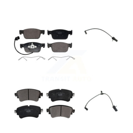Front Rear Ceramic Disc Brake Pads And Extra Wear Sensors Kit For Audi A4 Quattro KTW-100455