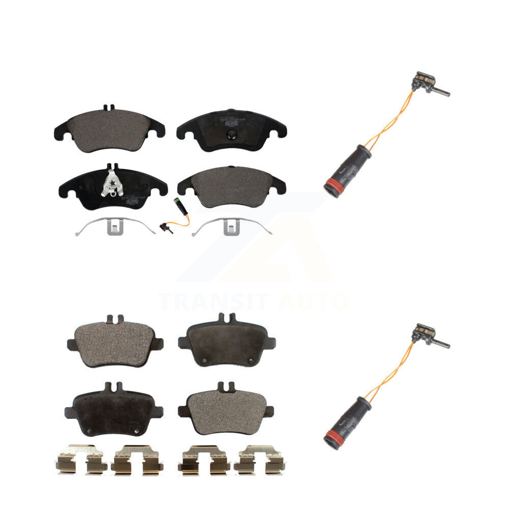 Front Rear Ceramic Disc Brake Pads And Extra Wear Sensors Kit For Mercedes-Benz SLK350 KTW-100460