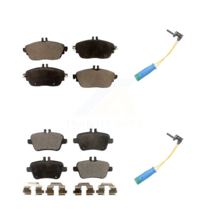 Front Rear Ceramic Disc Brake Pads & Wear Sensor Kit For Mercedes-Benz CLA250 GLA250 2.0L KTW-100461