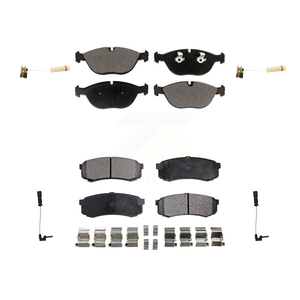Front Rear Ceramic Disc Brake Pad And Wear Sensor Kit For 2000 Mercedes-Benz C43 AMG 4.3L KTW-100470