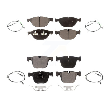Front Rear Ceramic Disc Brake Pads And Wear Sensors Kit For BMW X6 xDrive50i with 4.4L KTW-100472