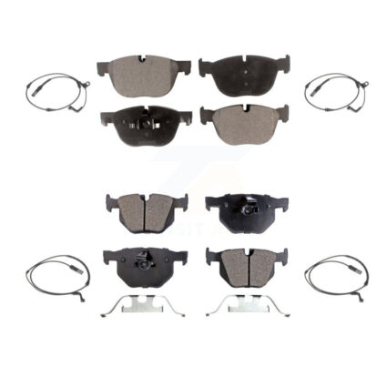 Front Rear Ceramic Disc Brake Pads And Wear Sensors Kit For BMW X5 X6 KTW-100473