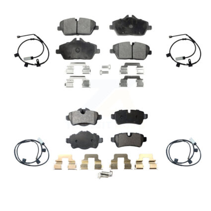 Front Rear Ceramic Disc Brake Pads And Wear Sensors Kit For Mini Cooper 1.6L KTW-100474