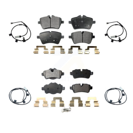 Front Rear Ceramic Disc Brake Pads And Wear Sensors Kit For Mini Cooper 1.6L KTW-100475