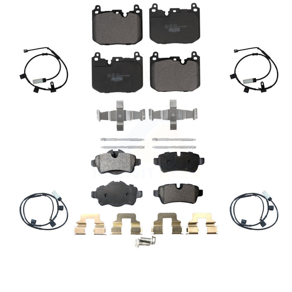 Front Rear Ceramic Disc Brake Pads And Wear Sensors Kit For Mini Cooper KTW-100477