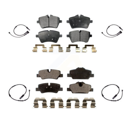 Front Rear Ceramic Disc Brake Pads And Wear Sensors Kit For Mini Cooper KTW-100480