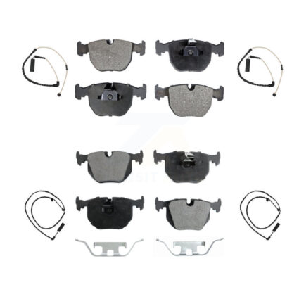 Front Rear Ceramic Disc Brake Pads And Wear Sensors Kit For Land Rover Range KTW-100484