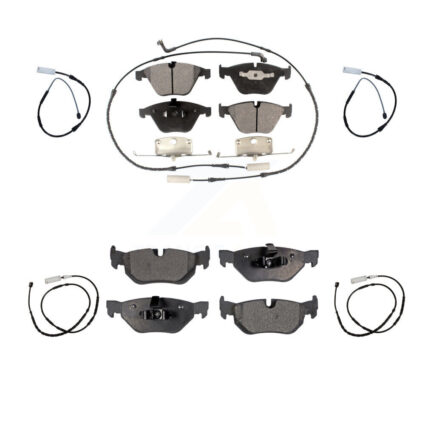 Front Rear Ceramic Disc Brake Pads And Extra Wear Sensors Kit For BMW X1 KTW-100511