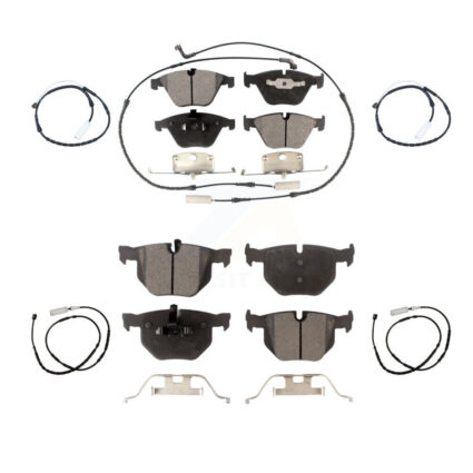 Front Rear Ceramic Brake Pads Extra Wear Sensor Kit For 13 BMW X1 xDrive35i with AWD 3.0L KTW-100512