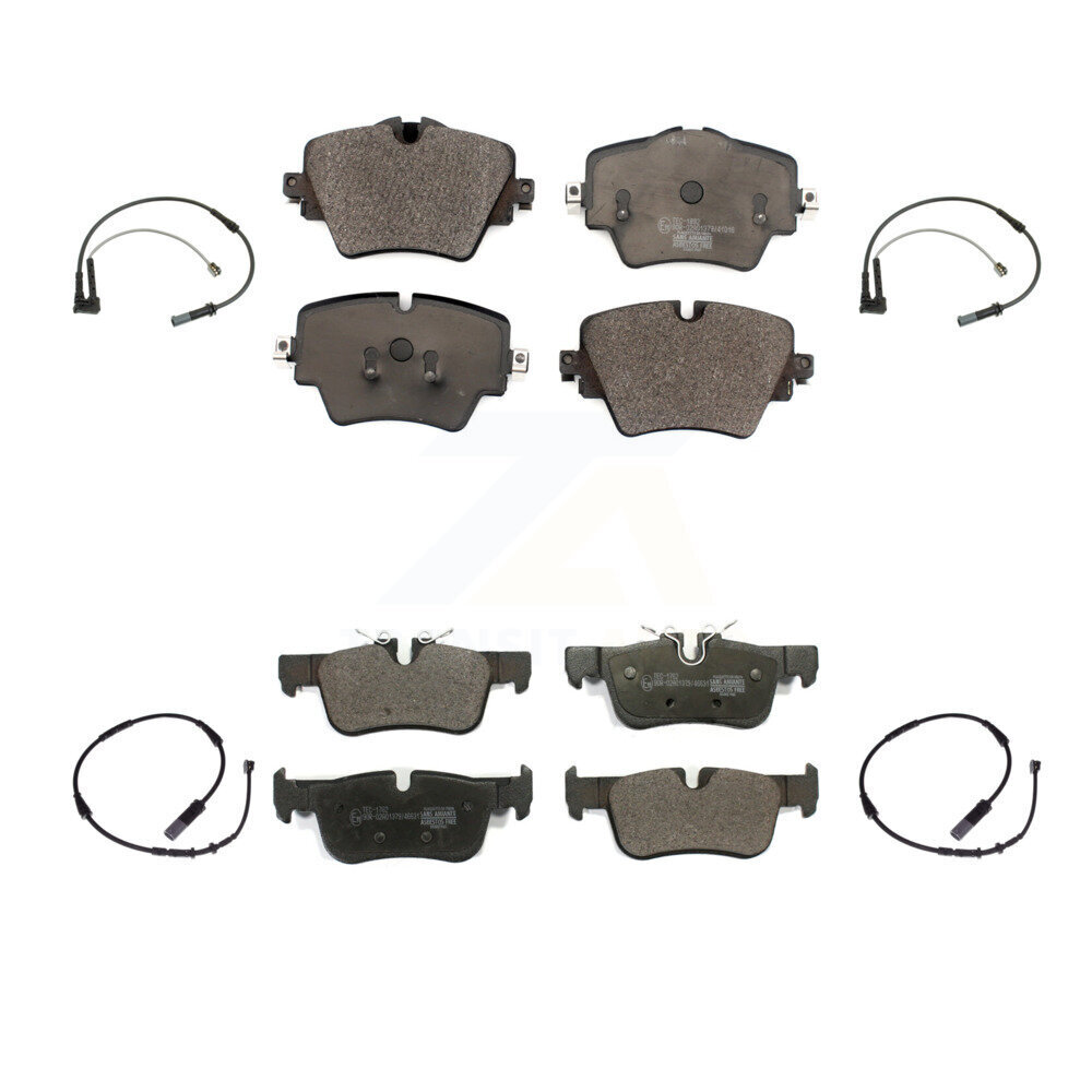 Front Rear Ceramic Brake Pads & Wear Sensor Kit For BMW X1 Mini Cooper Countryman X2 228i KTW-100514