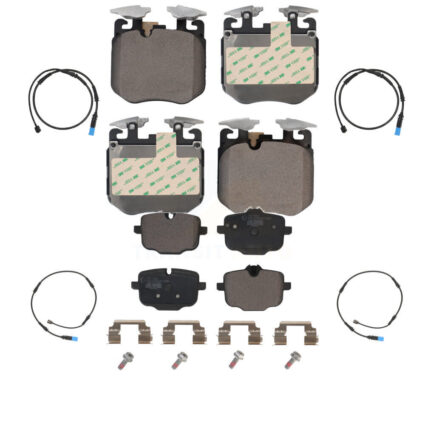 Front Rear Ceramic Disc Brake Pads And Wear Sensors Kit For BMW X5 X7 X6 KTW-100526