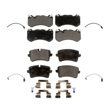 Front Rear Ceramic Disc Brake Pads And Wear Sensors Kit For Audi RS7 With Cast Iron KTW-100528