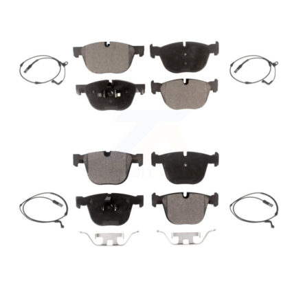 Front Rear Ceramic Disc Brake Pads And Wear Sensors Kit For BMW X5 X6 KTW-100541
