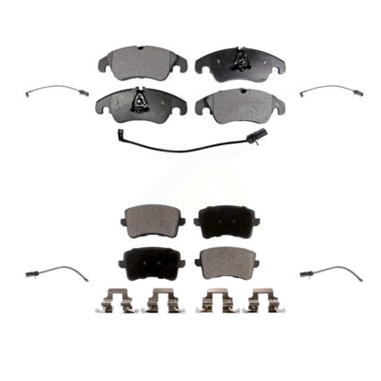 Front Rear Ceramic Disc Brake Pads And Extra Wear Sensors Kit For Audi Q5 KTW-100544